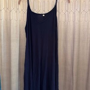 Old Navy Women’s Dark Blue adjustable spaghetti straps maxi dress (cover up)